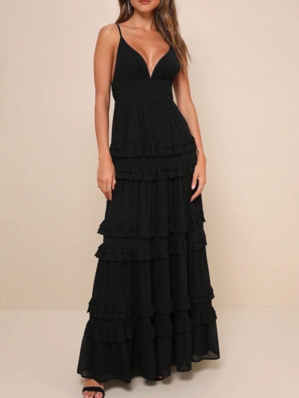 Lulu's Lavish Perfection Ruffled Tiered Maxi Dress